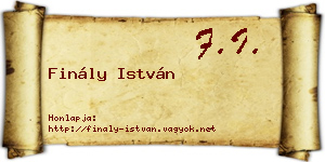 Finály István névjegykártya